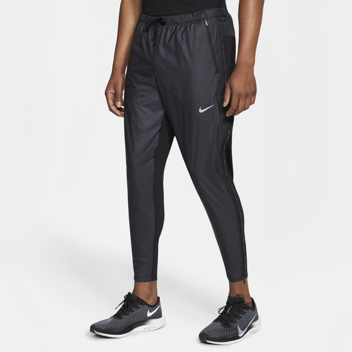 Nike Run Division Shield Reflective Running Pants Black Women's Sz XS  CU6180-010