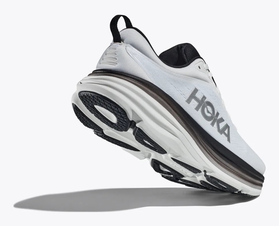 Hoka Bondi 8 Running Shoes - Mens, Black / White, 12D, 1123202-BWHT-12D —  Mens Shoe Size: 12 US, Gender: Male, Age Group: Adults, Mens Shoe Width