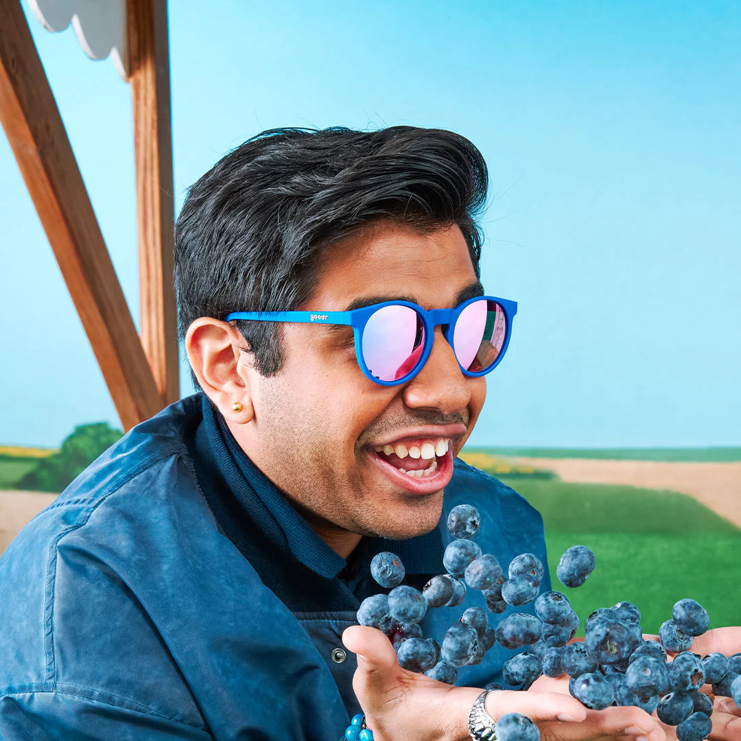 Goodr Running Sunglasses - Blueberries, Muffin Enhancers