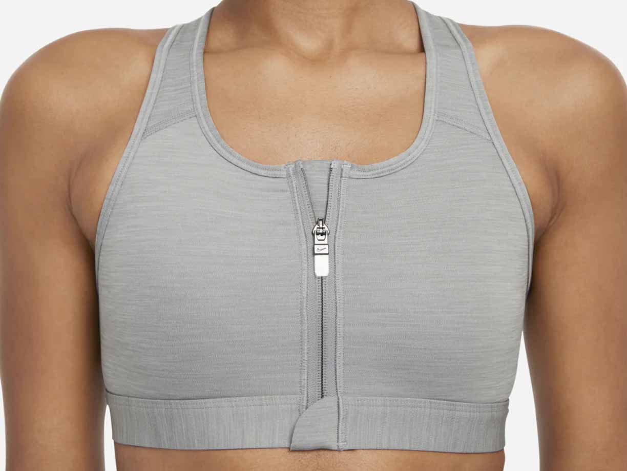 Women's Nike Swoosh Zip Sports Bra - DD1205-073