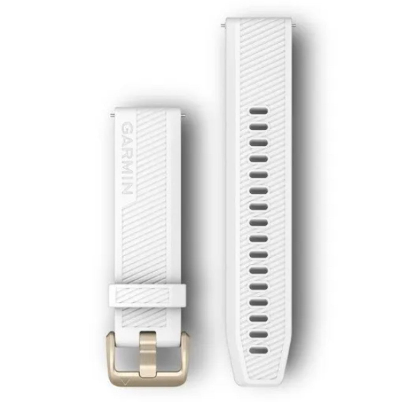 Garmin 20mm Band Quick Release Silicone Band - White/Light Gold - 010-12927-00