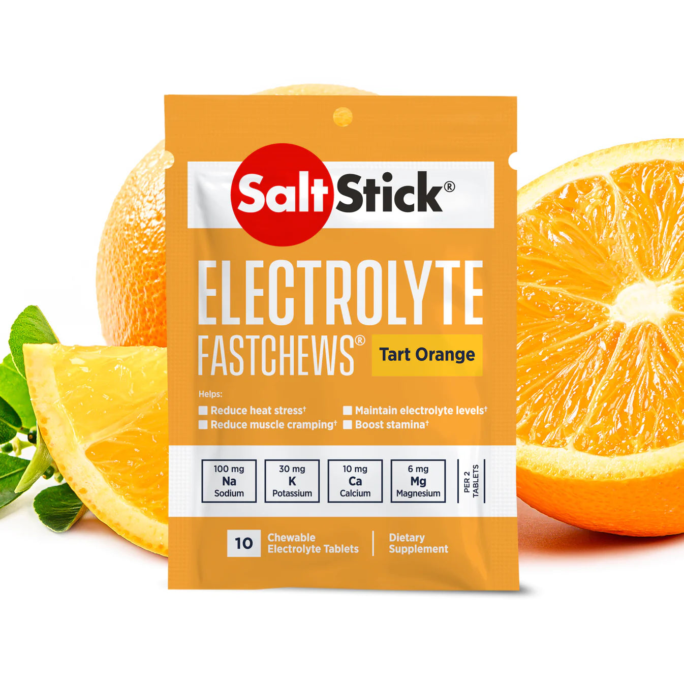 SaltStick Electrolyte FastChews Orange 10ct - 03-1010