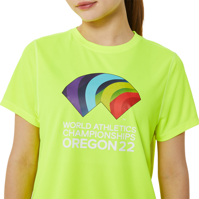 Women's ASICS World Athletics Championships Ready Set Short Sleeve - 2012C501.730