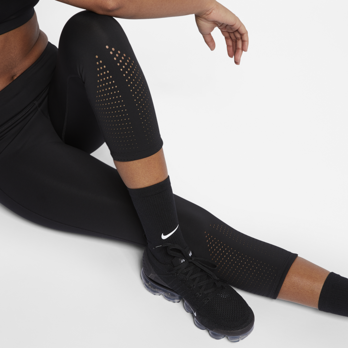 Nike Women's Epic Lux Cropped Black Running Leggings J2210 Size XS