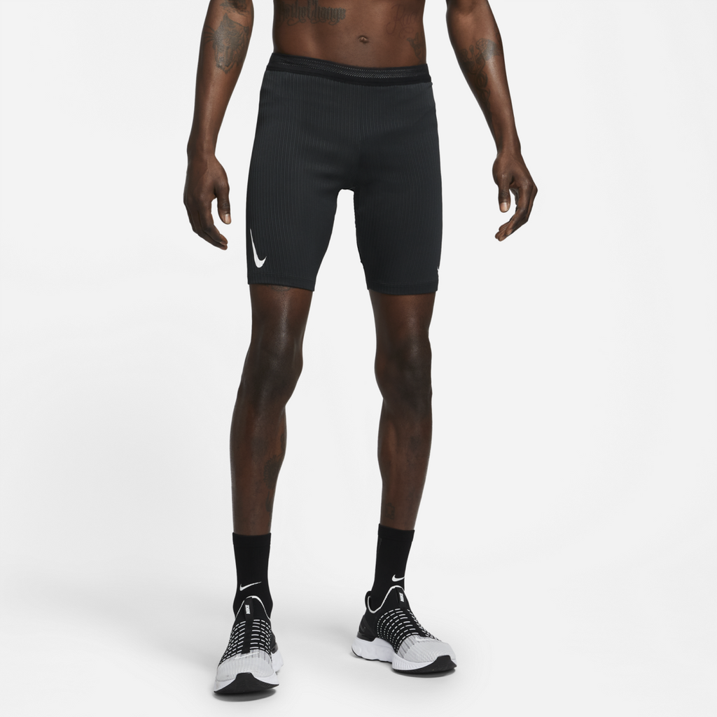 Nike Aeroswift Men's Running Half Tight Black Crimson Jade New Sz