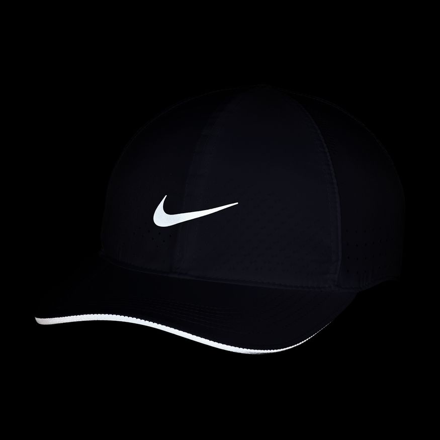 Nike Dri-Fit Featherlight Black Gray Hat Cap Strapback 1 Size Unisex  DC3598-010 