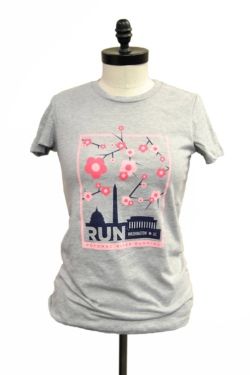Women's =PR= Cherry Blossom Short Sleeve Tee BELLA-CBWMNGREY