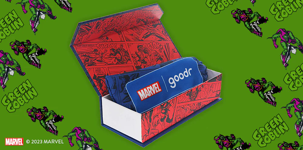goodr OG Running Sunglasses - Marvel Comics - Green Goblin Goggles