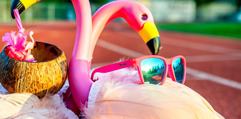 goodr Running Sunglasses - Flamingos on a Booze Cruise